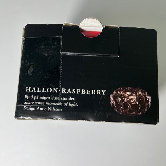 Orrefors Hallon Raspberry Crystal Votive Holder Clear 3.78 in - Picture 4 of 12
